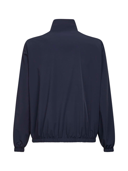 Giubbino reversibile in nylon e maglia navy e grigio