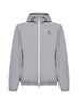 Giubbino con cappuccio in nylon grigio