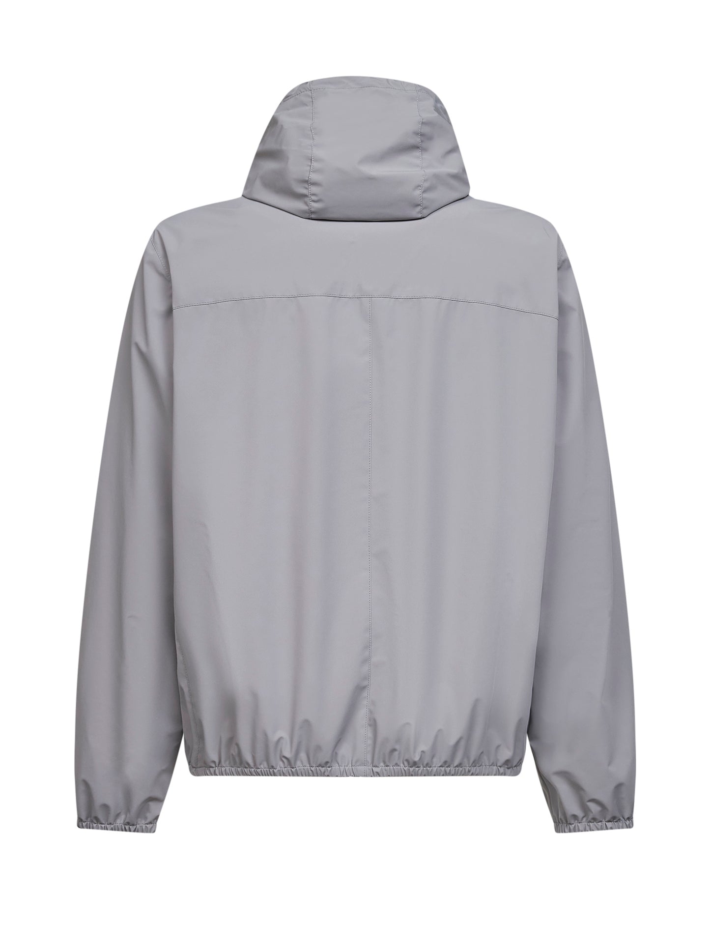 Giubbino con cappuccio in nylon grigio