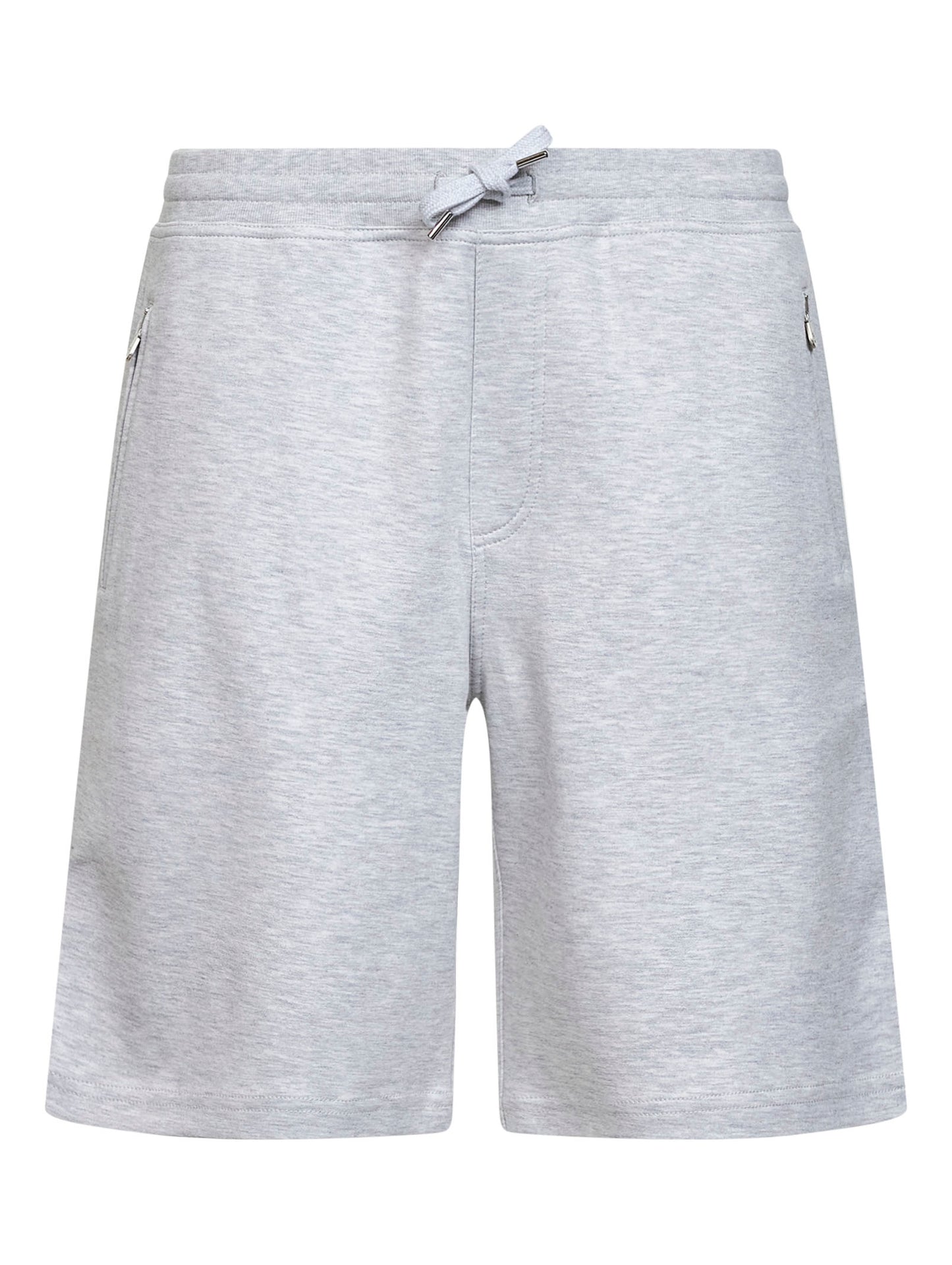Bermuda in felpa double grigio perla