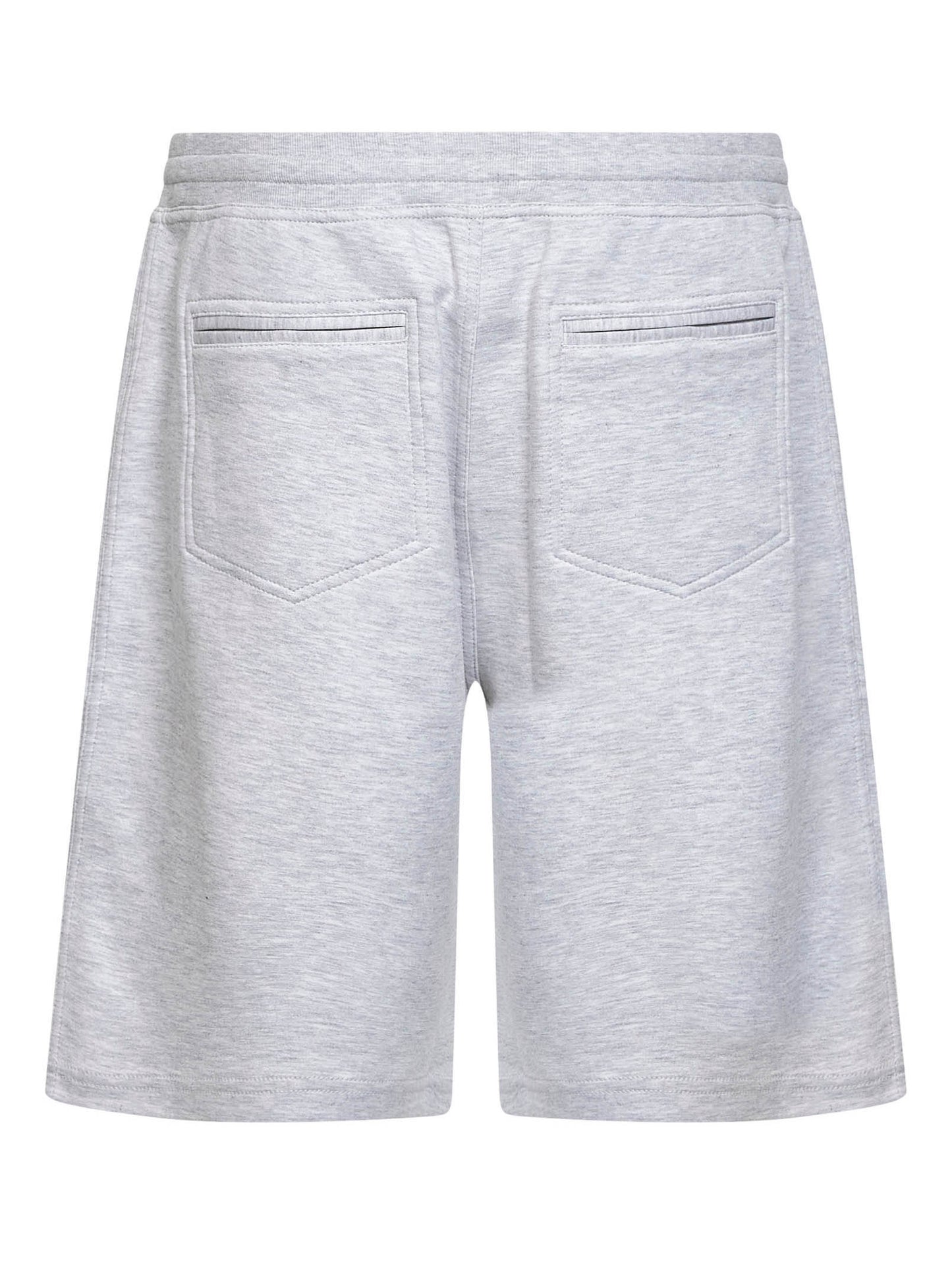 Bermuda in felpa double grigio perla