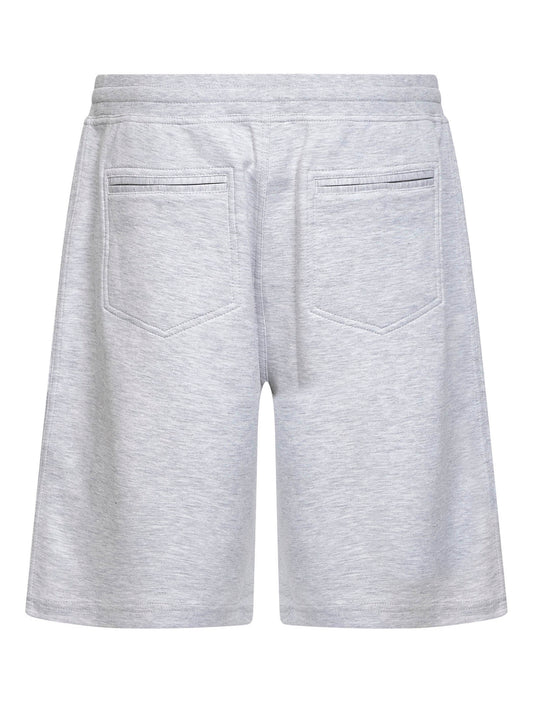 Bermuda in felpa double grigio perla