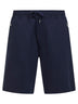 Cobalt blue double fleece Bermuda shorts