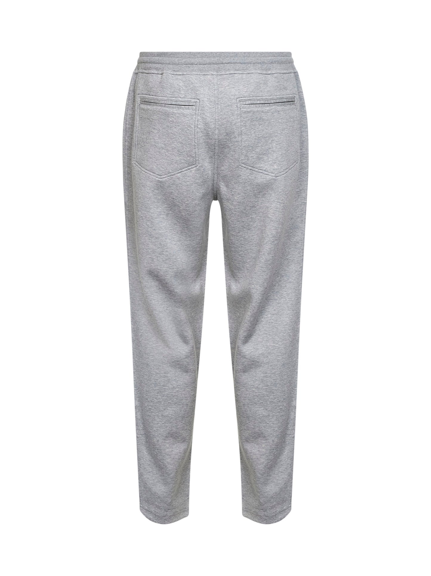 Pantalone jogger in felpa double grigio medio