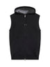Gilet con cappuccio in felpa double nera