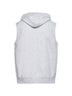 Pearl grey double fleece hooded vest