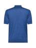 Polo in maglia Extra-light di seta e cotone blu reale
