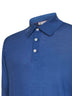 Polo in maglia Extra-light di seta e cotone blu reale