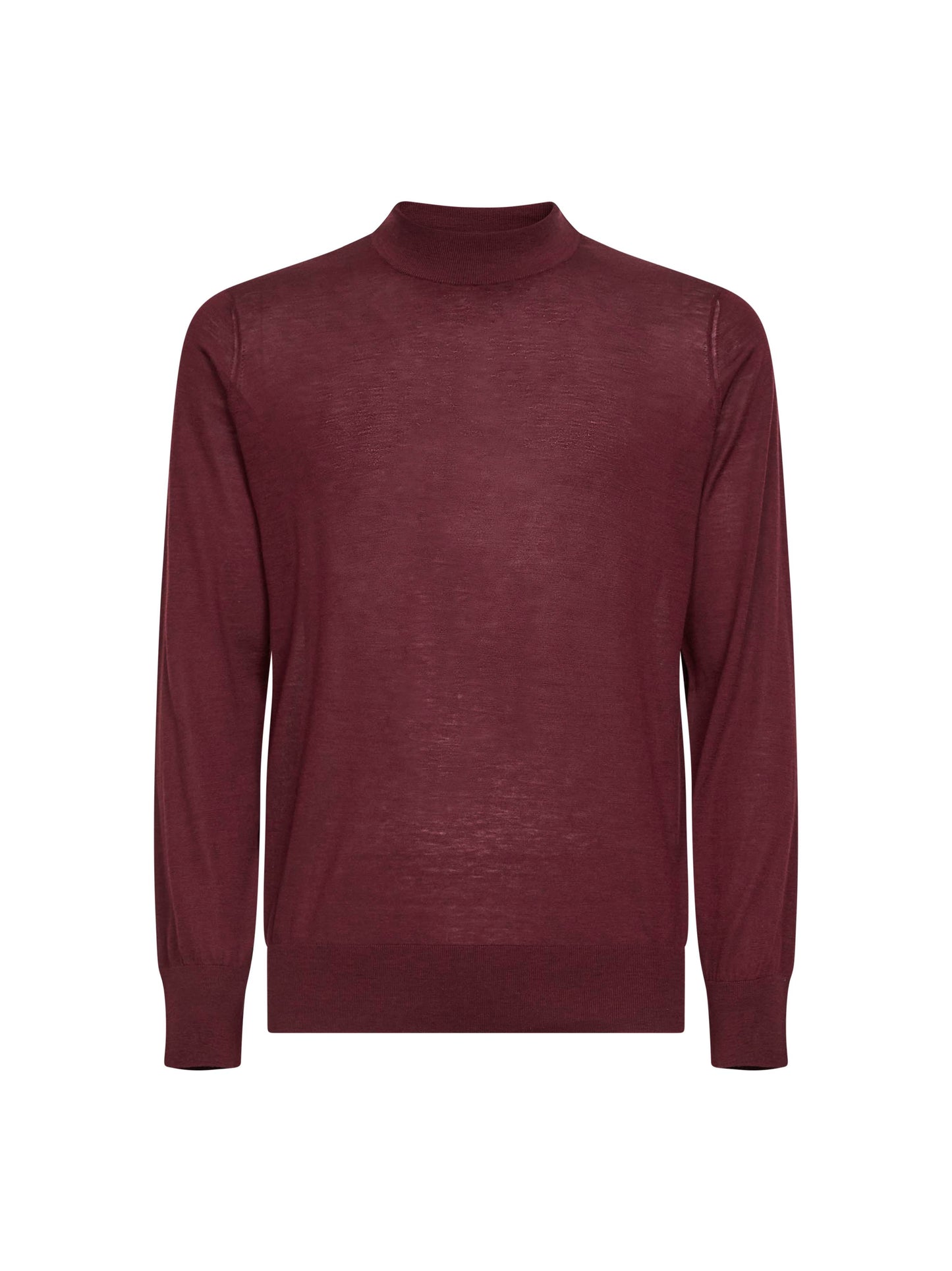 Maglia leggera in seta e cotone amaranto