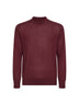 Maglia leggera in seta e cotone amaranto