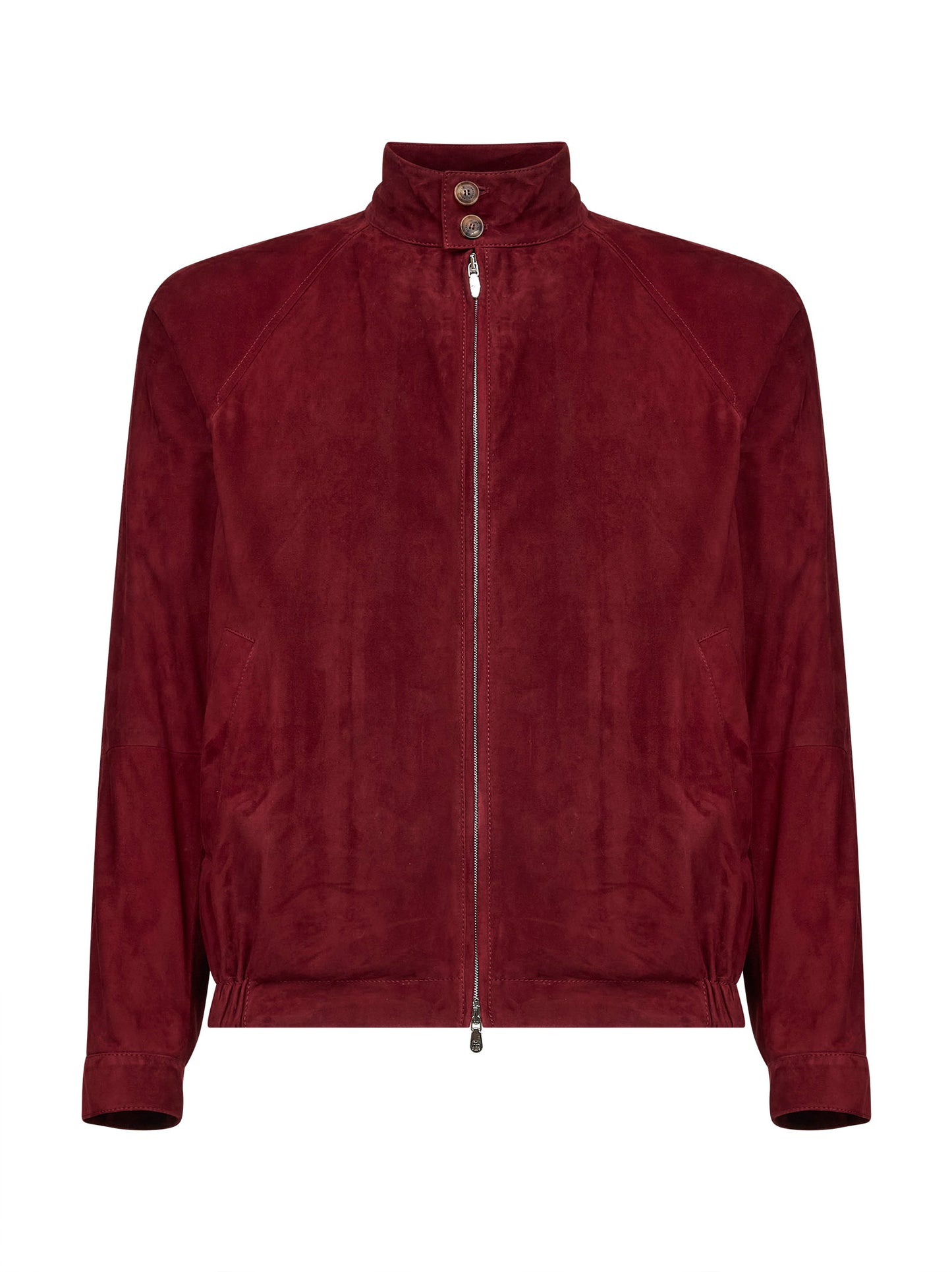 Giubbino sfoderato in camoscio ciliegia