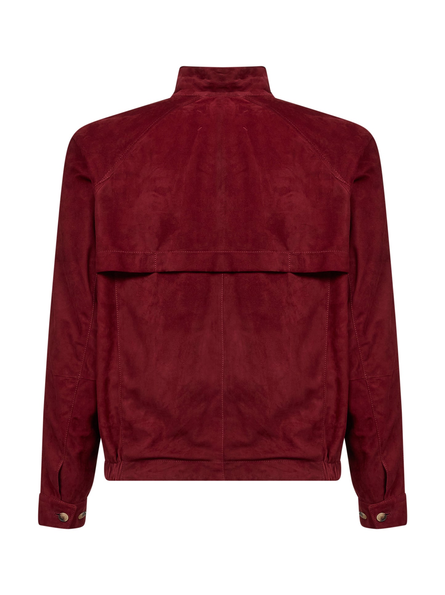 Giubbino sfoderato in camoscio ciliegia