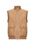 Gilet imbottito in camoscio marrone