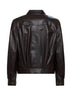 Dark brown leather blouson