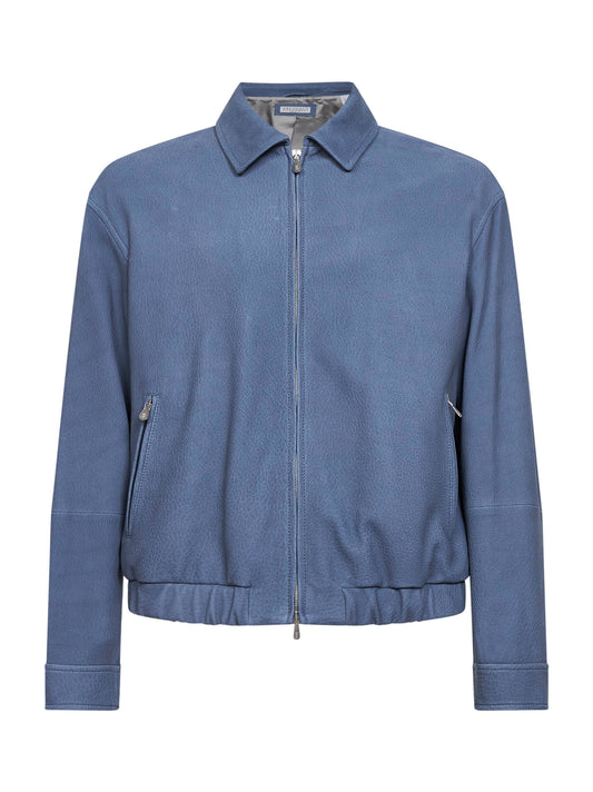 Giubbino in nabuk ardesia