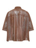 Camicia in pelle Sparkling net nocciola