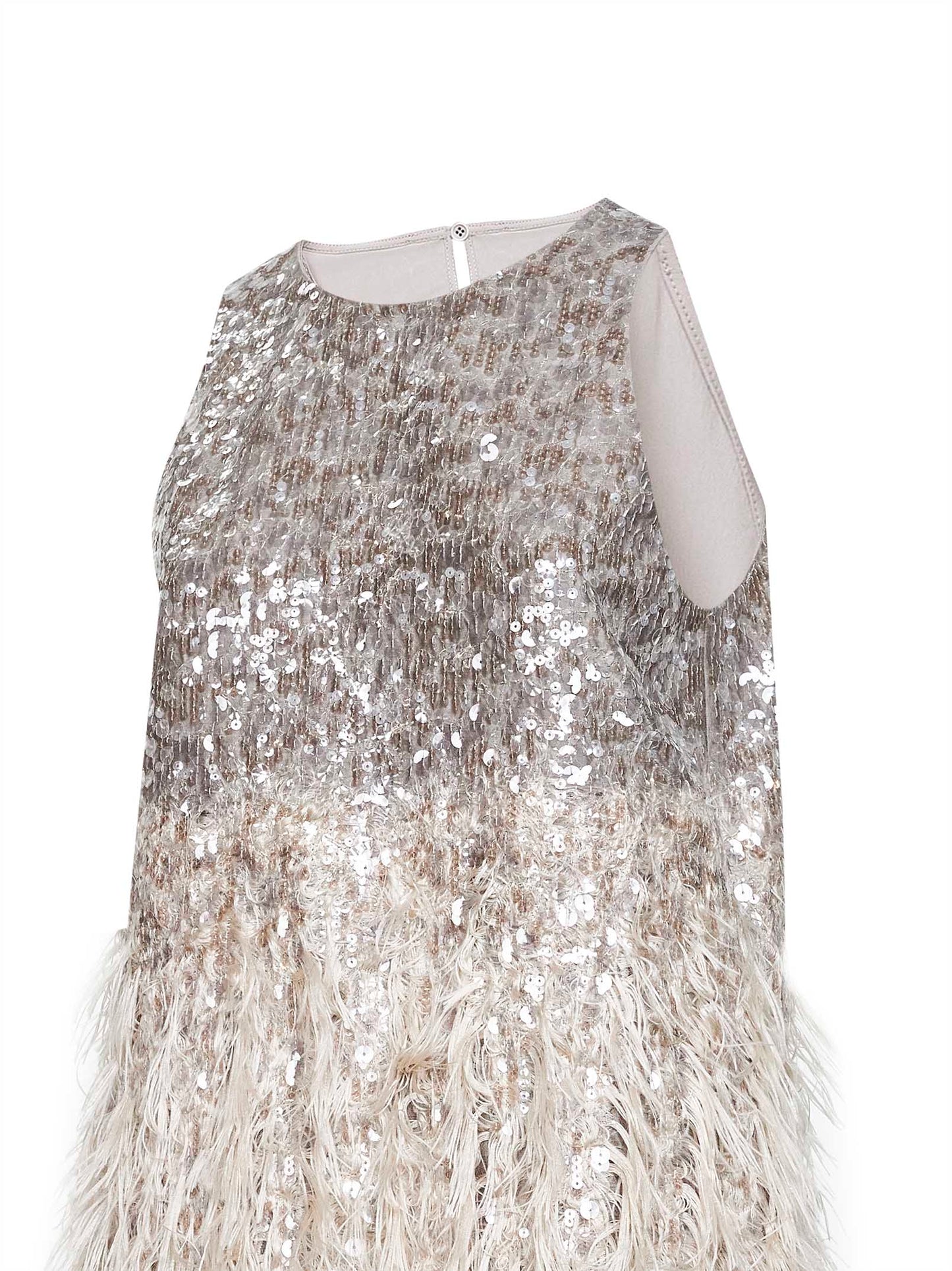 Grey fil coupé Dazzling Dégradé minidress