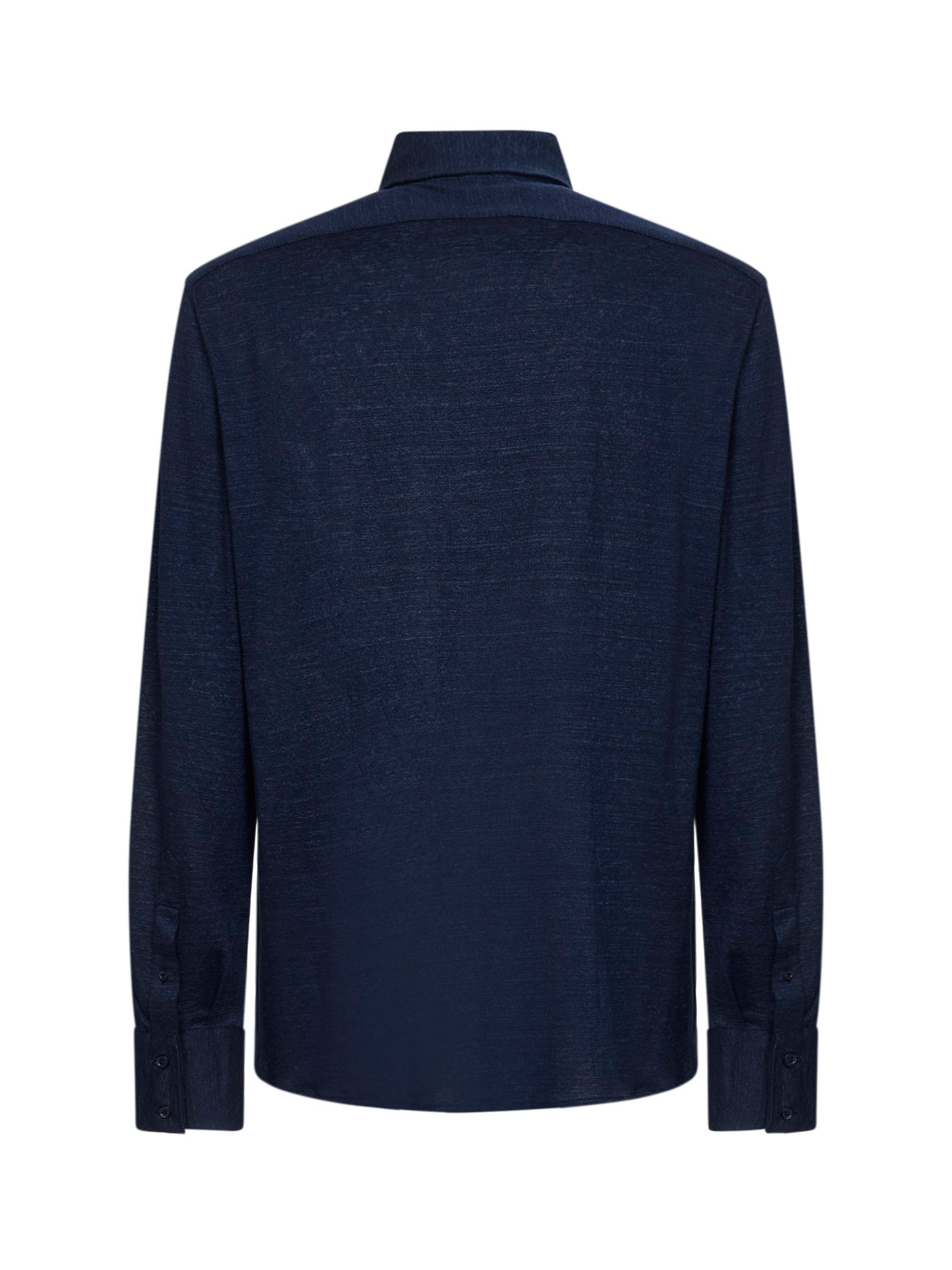 Camicia in jersey mélange blu navy