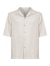 Beige chevron jersey short-sleeved shirt