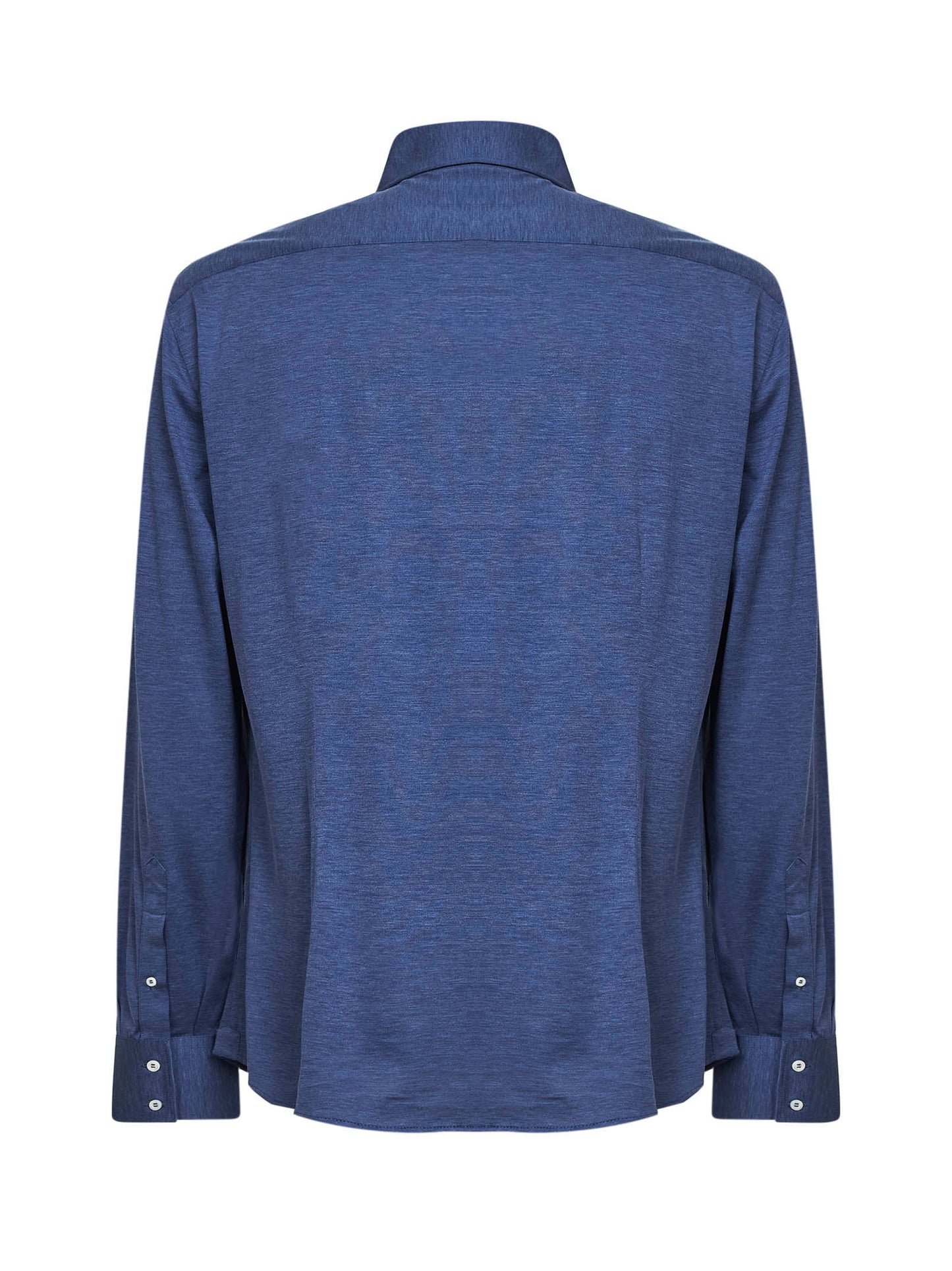 Denim silk and cotton jersey shirt