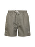 Khaki nylon swim shorts
