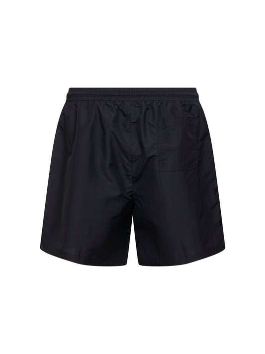 Black nylon swim shorts