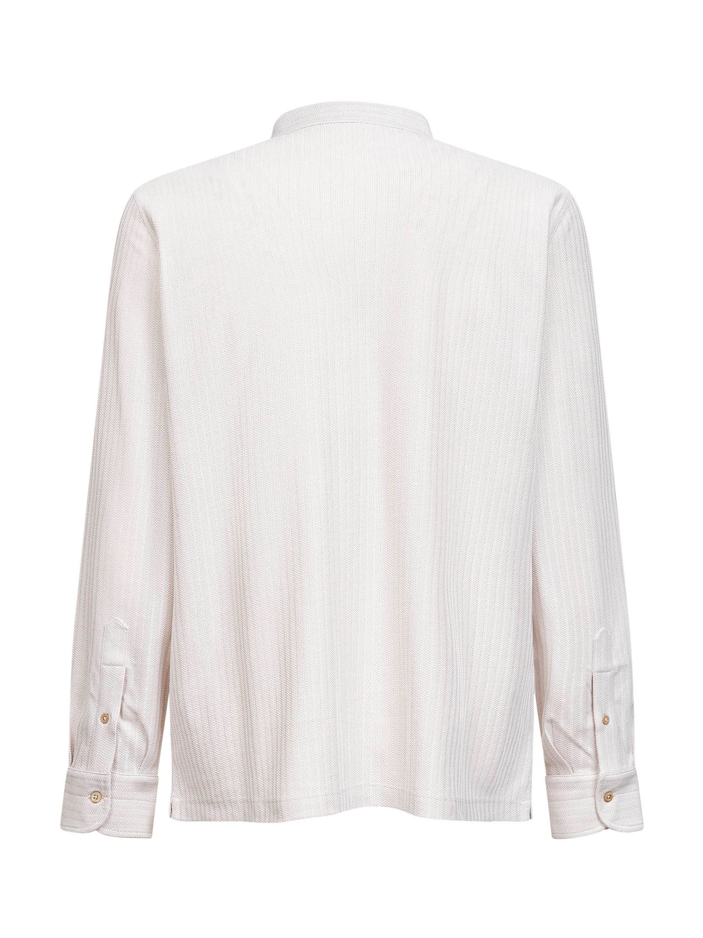 Camicia in jersey jacquard beige