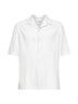 Camicia a maniche corte in jersey jacquard bianco