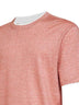 Orange linen and cotton jersey T-shirt with Faux Layering