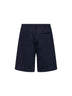 Cobalt blue techno cotton fleece Bermuda shorts