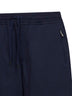 Cobalt blue techno cotton fleece Bermuda shorts