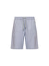 Grey techno cotton fleece Bermuda shorts