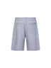 Grey techno cotton fleece Bermuda shorts