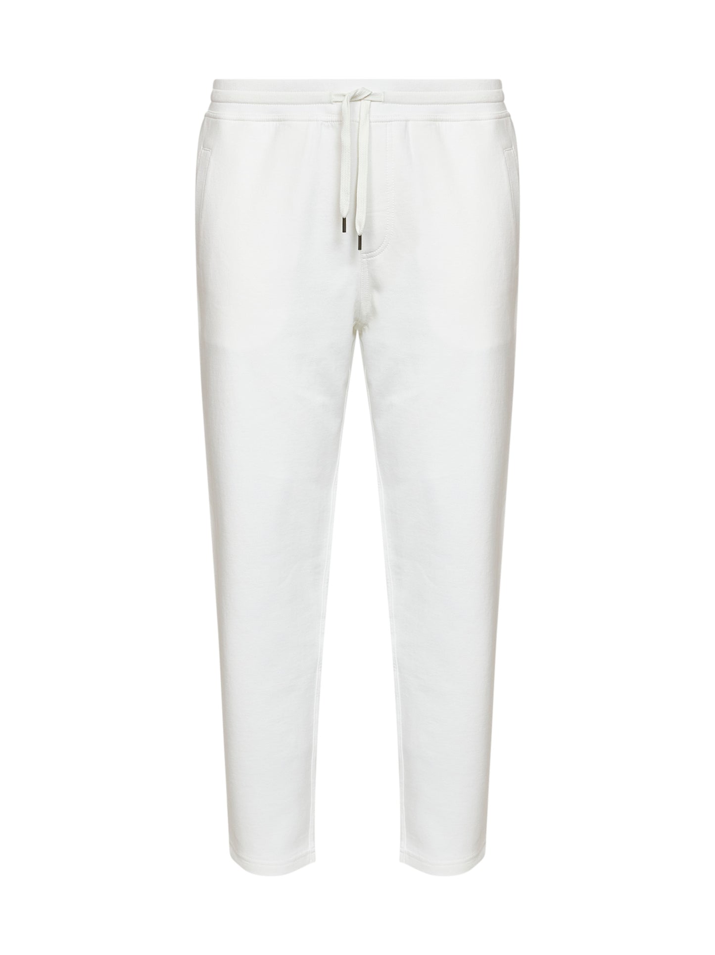 Bermuda in felpa di cotone techno bianco sporco