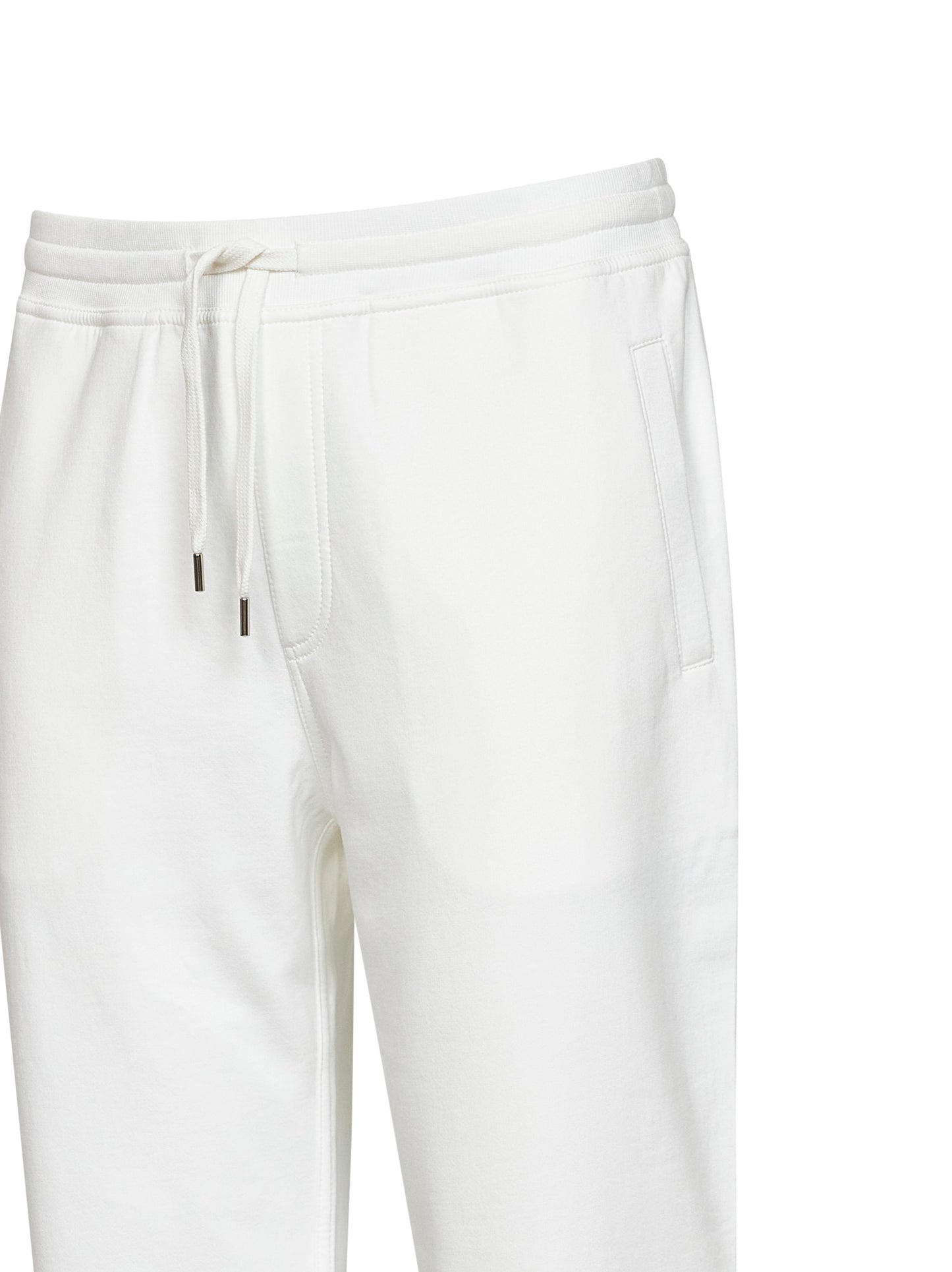 Bermuda in felpa di cotone techno bianco sporco