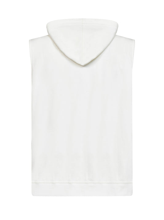 Off-white techno fleece zip-up hooded vest