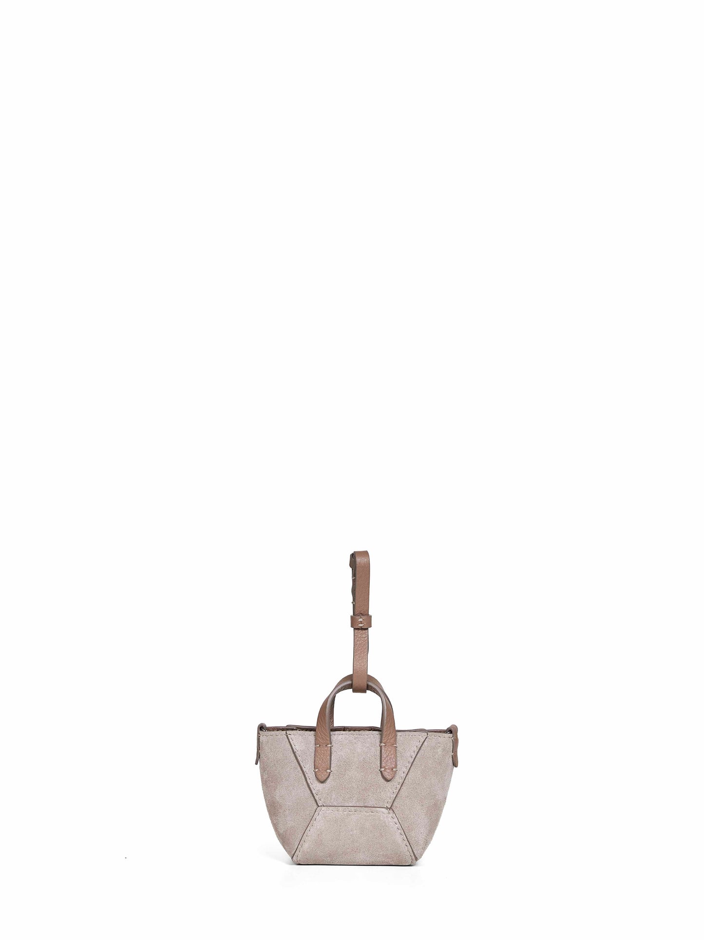 Borsa BC Duo micro grigio chiaro con Precious Chain