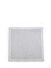 Avio blue silk pocket square with geometric pattern