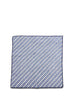 Pochette in seta a righe denim