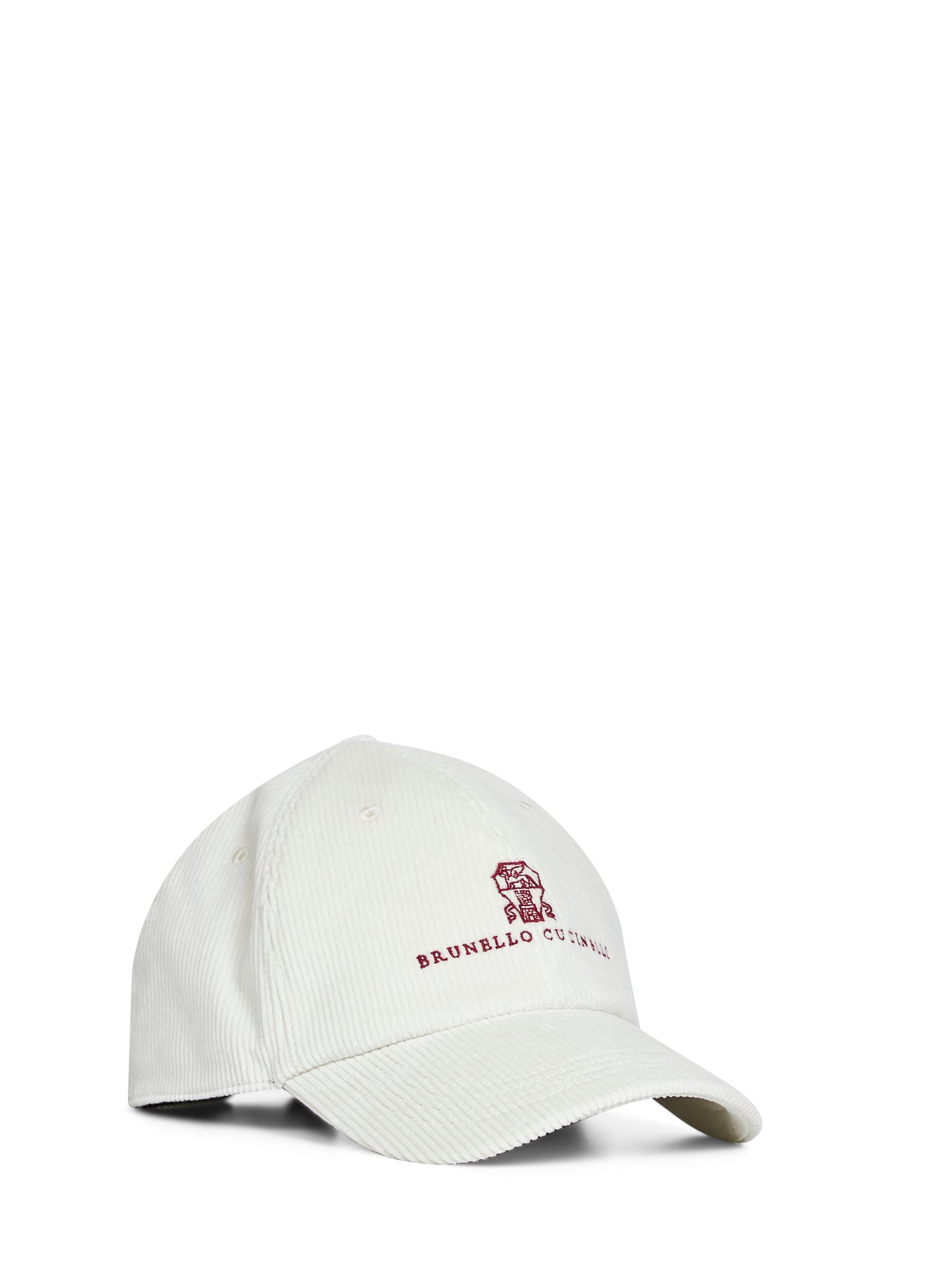 Cappello Baseball in velluto a coste avorio con logo