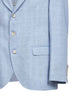 Light blue linen and virgin wool chevron deconstructed blazer