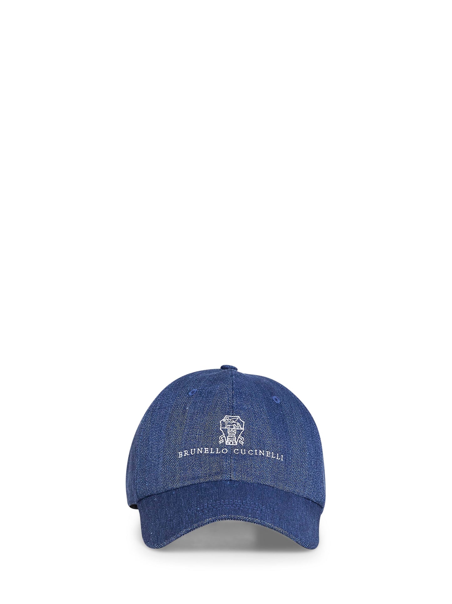 Denim chevron baseball cap