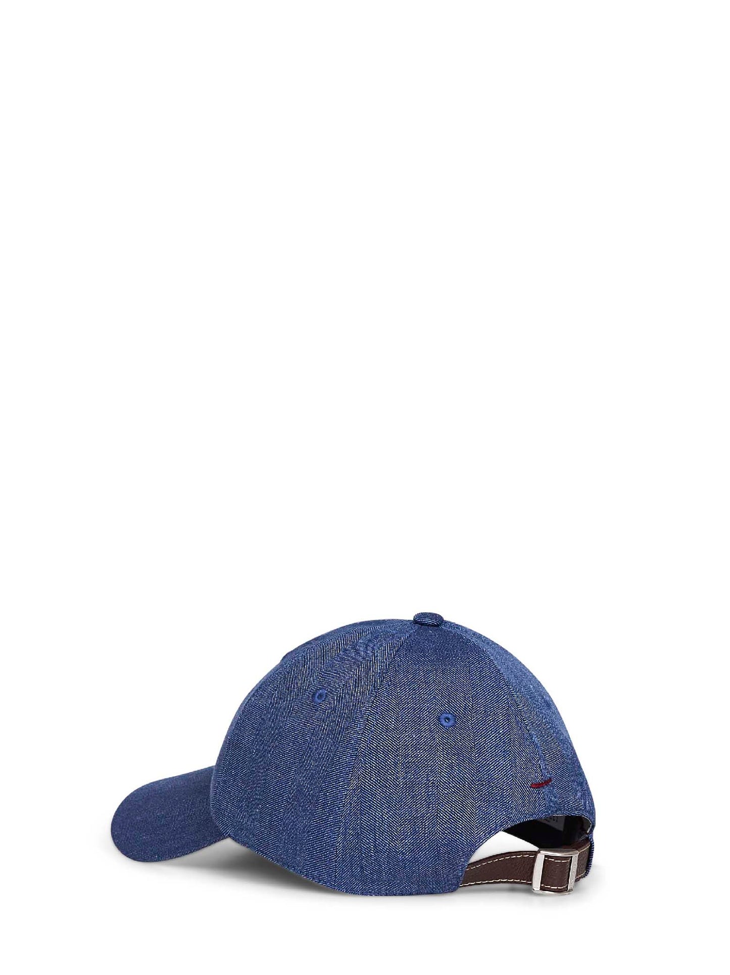 Denim chevron baseball cap