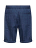Blue linen and virgin wool chevron Bermuda shorts