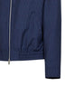 Giubbino in tela gessata di lana e mohair blu