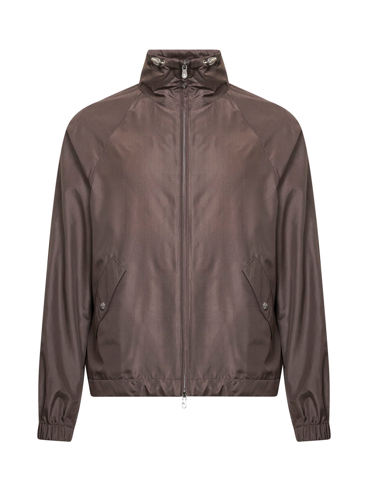 Giubbino in seta tecnica nocciola