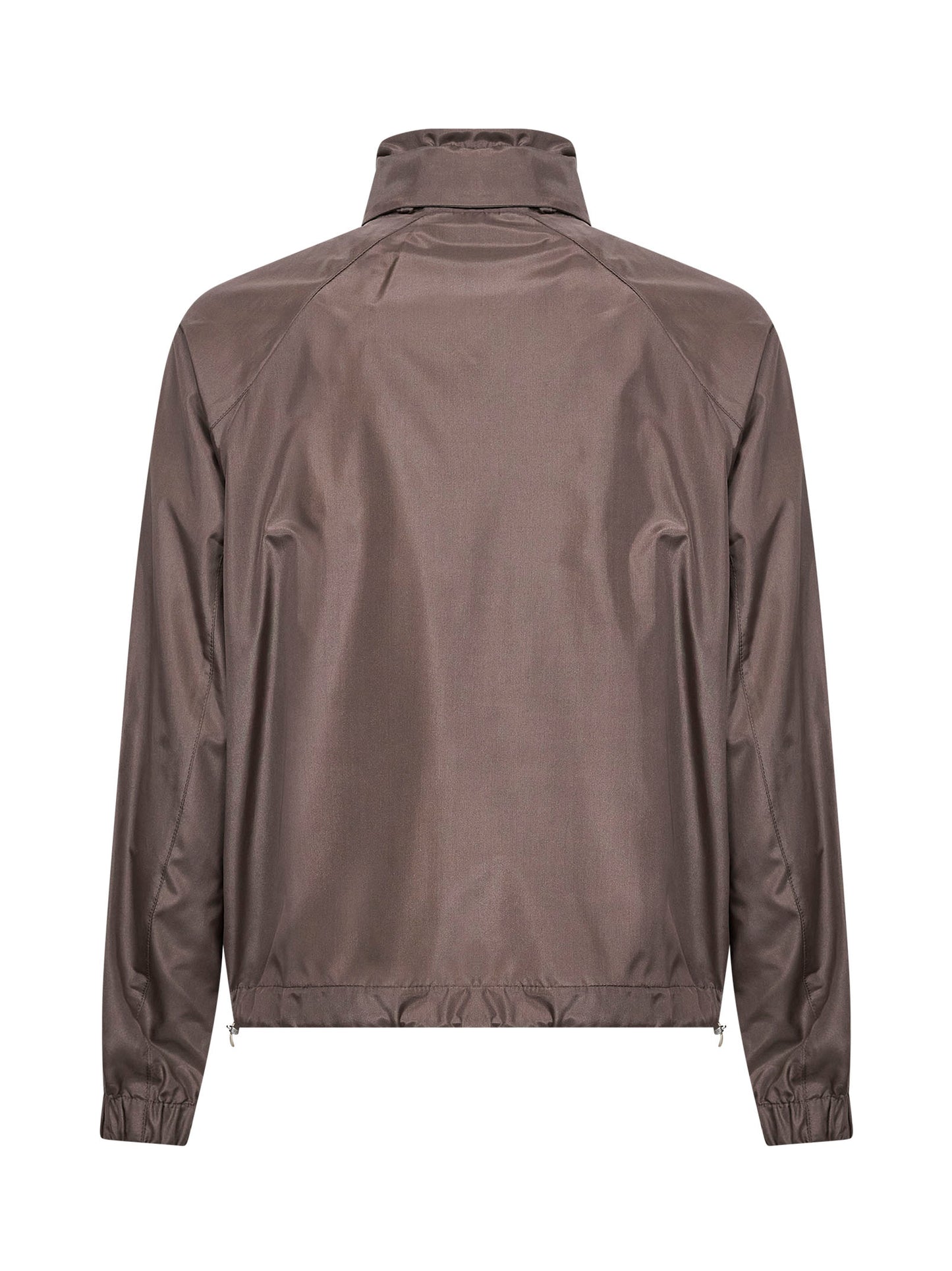 Giubbino in seta tecnica nocciola