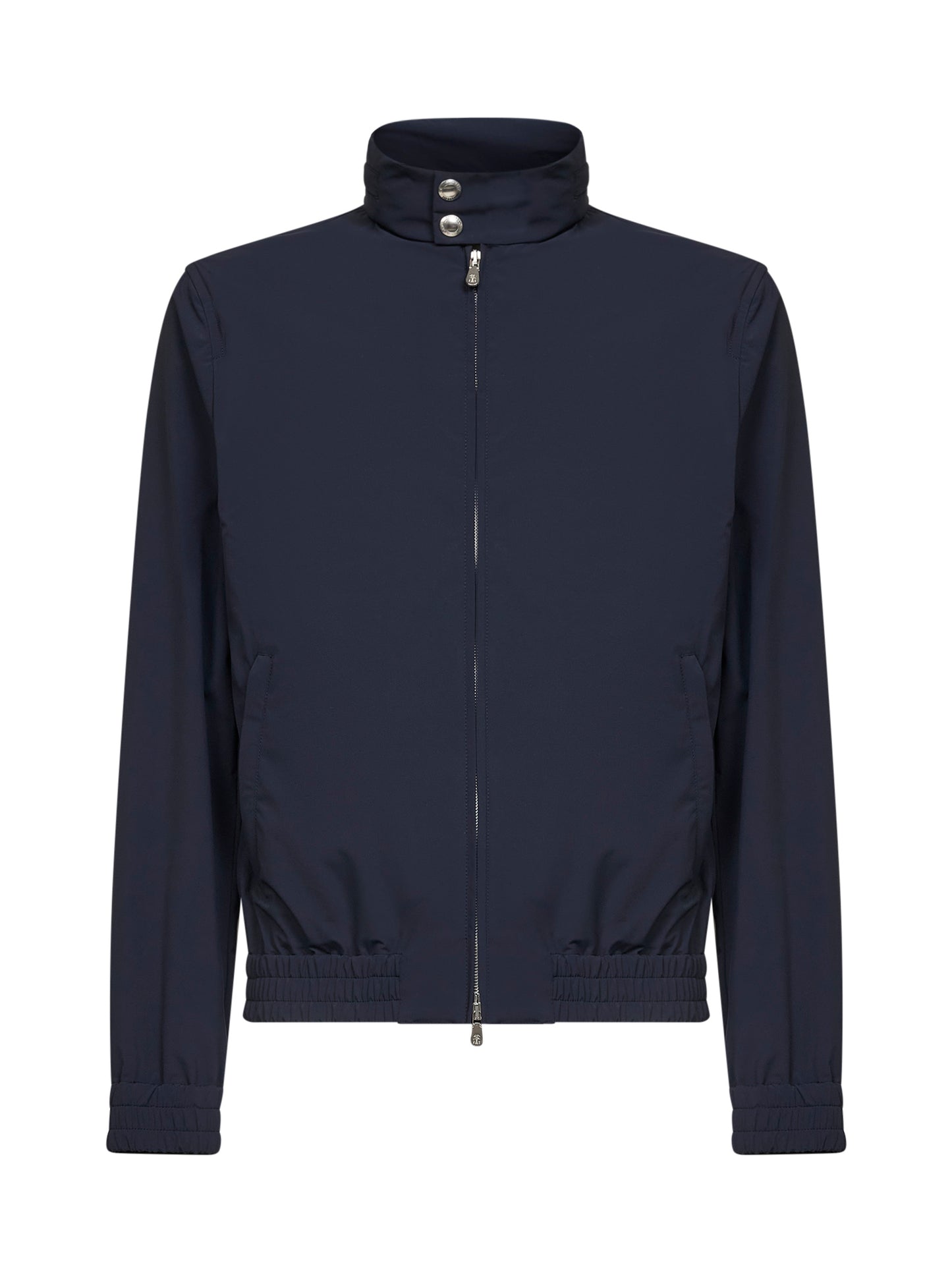 Giubbino con cappuccio in nylon membranato blu