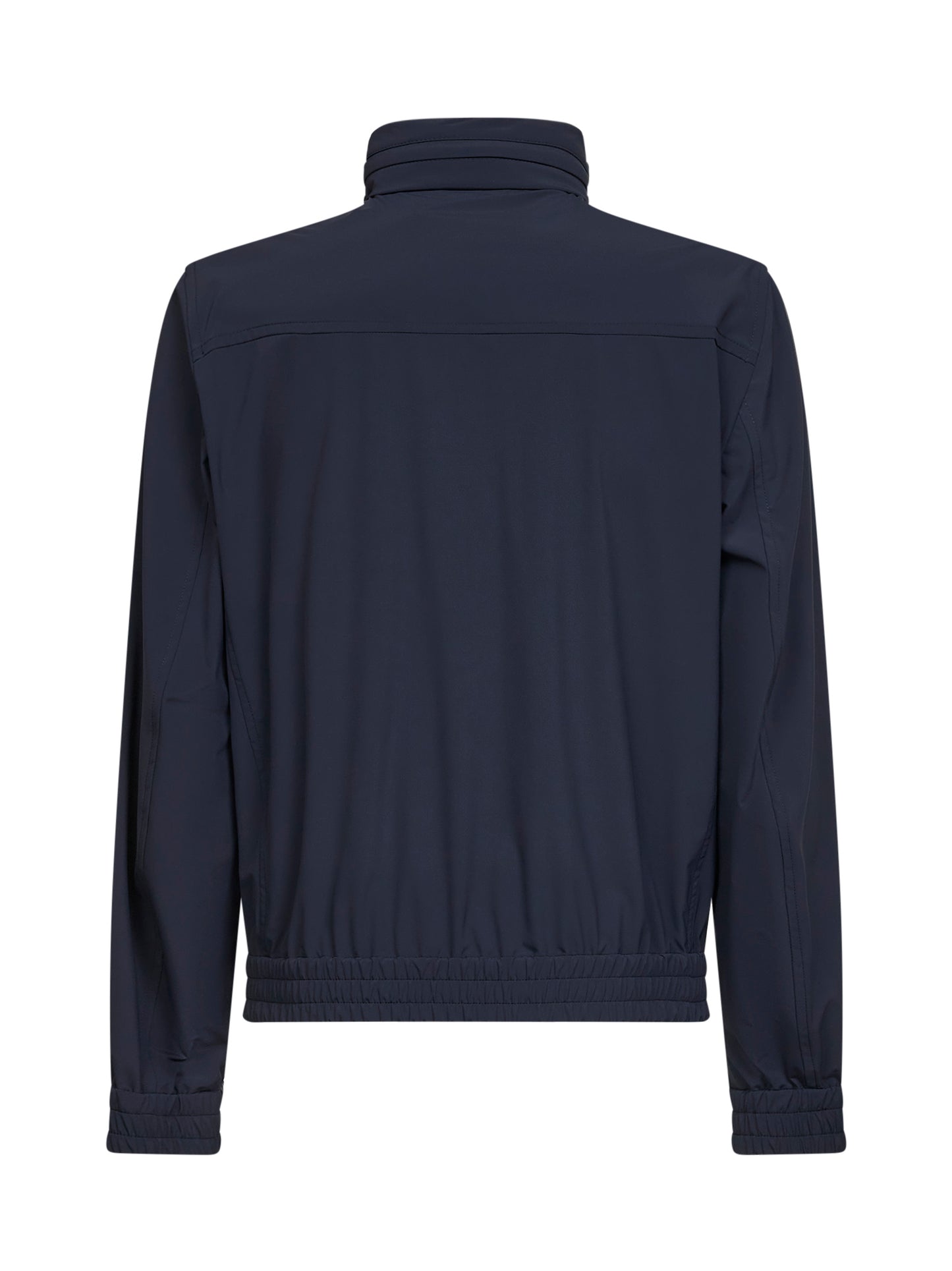 Giubbino con cappuccio in nylon membranato blu