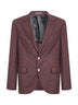 Cherry Prince of Wales single-breasted blazer